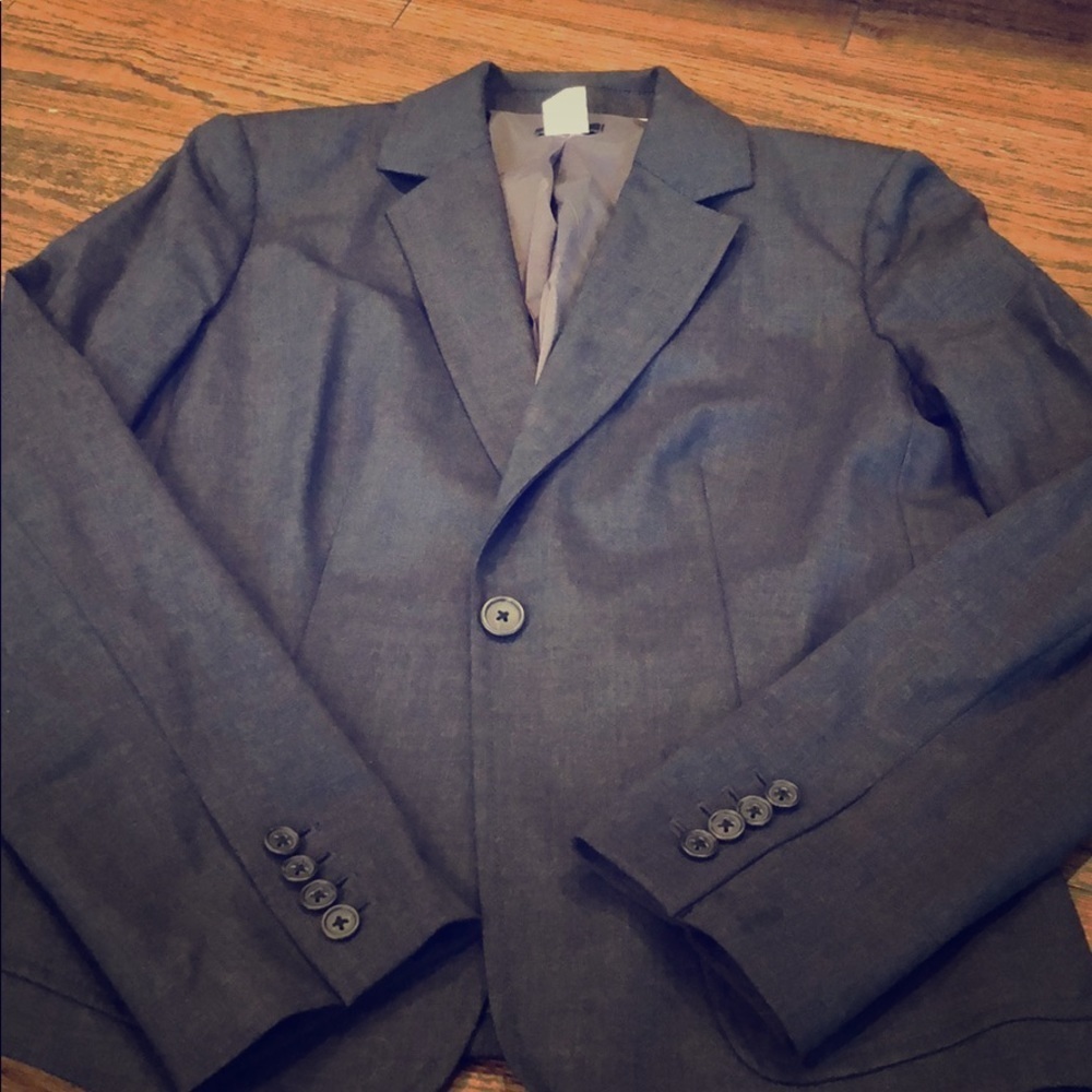 J crew suit blazer grey feminine